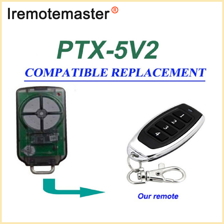 Fir PTX5V2 PTX-5 Garagen Dier Remote Ersatz 433.92MHz